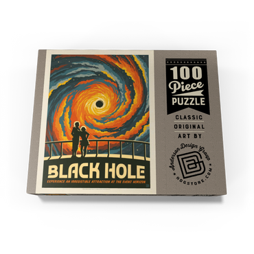 Black Hole: An Irresistible Attraction, Vintage Poster 100 Jigsaw Puzzle box view3