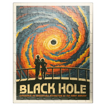 puzzleplate Black Hole: An Irresistible Attraction, Vintage Poster 100 Jigsaw Puzzle