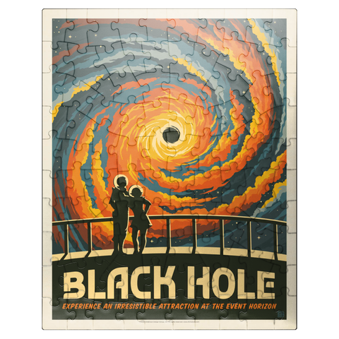 puzzleplate Black Hole: An Irresistible Attraction, Vintage Poster 100 Jigsaw Puzzle
