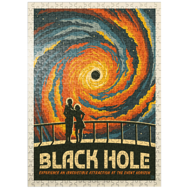 puzzleplate Black Hole: An Irresistible Attraction, Vintage Poster 500 Jigsaw Puzzle