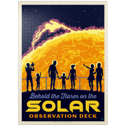 puzzleplate Solar Flare, Vintage Poster 1000 Jigsaw Puzzle