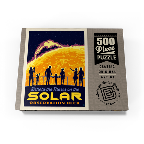 Solar Flare, Vintage Poster 500 Jigsaw Puzzle box view3