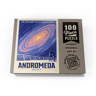 Andromeda Galaxy Tour, Vintage Poster 100 Jigsaw Puzzle box view3