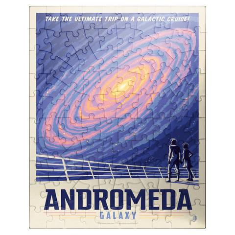 puzzleplate Andromeda Galaxy Tour, Vintage Poster 100 Jigsaw Puzzle