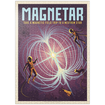 puzzleplate Magnetar: Neutron Star, Vintage Poster 1000 Jigsaw Puzzle