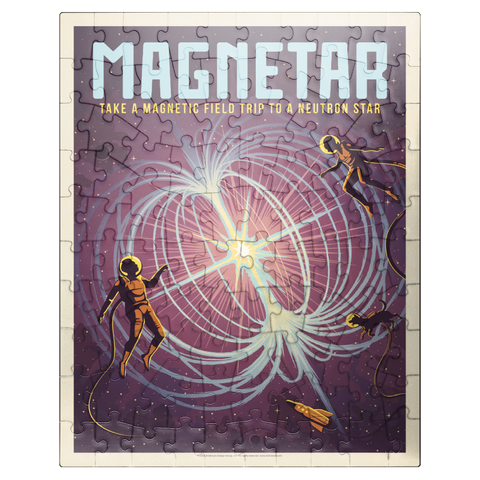 puzzleplate Magnetar: Neutron Star, Vintage Poster 100 Jigsaw Puzzle