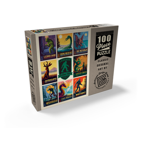Legends Of The National Parks: Multi-Image Print - Edition 1, Vintage Poster 100 Jigsaw Puzzle box view1