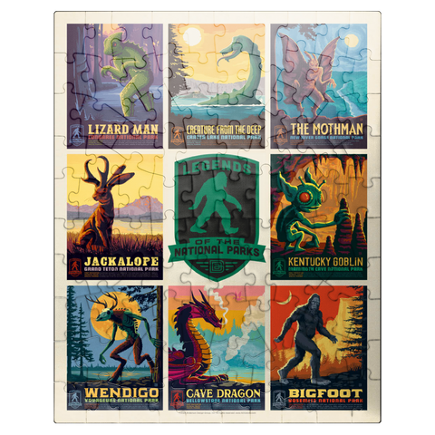 puzzleplate Legends Of The National Parks: Multi-Image Print - Edition 1, Vintage Poster 100 Jigsaw Puzzle