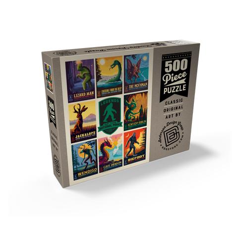 Legends Of The National Parks: Multi-Image Print - Edition 1, Vintage Poster 500 Jigsaw Puzzle box view1