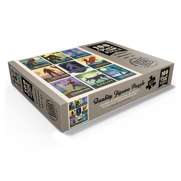 Legends Of The National Parks: Multi-Image Print - Edition 2, Vintage Poster 100 Jigsaw Puzzle box view1