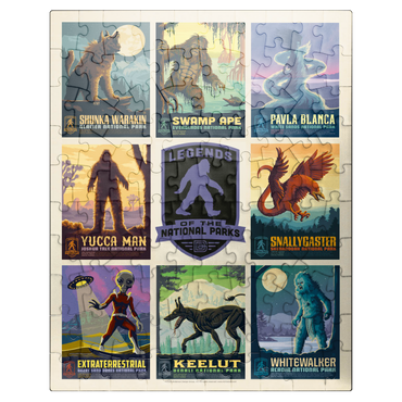 puzzleplate Legends Of The National Parks: Multi-Image Print - Edition 2, Vintage Poster 100 Jigsaw Puzzle