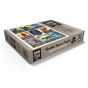Legends Of The National Parks: Multi-Image Print - Edition 2, Vintage Poster 500 Jigsaw Puzzle box view1