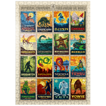 puzzleplate Mythical Creatures From Around The World, Vintage Poster 500 Jigsaw Puzzle