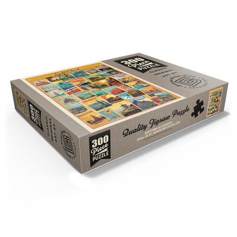 World Travel: Collage Print, Vintage Poster 300 Jigsaw Puzzle box view1