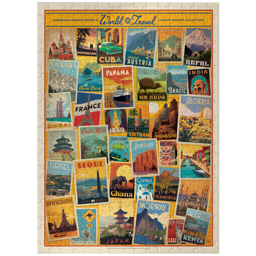 puzzleplate World Travel: Collage Print, Vintage Poster 300 Jigsaw Puzzle