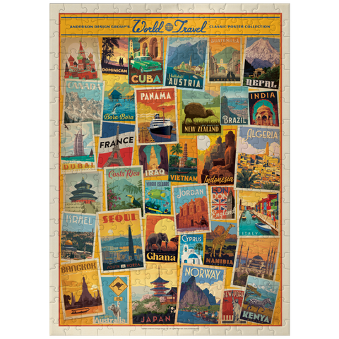 puzzleplate World Travel: Collage Print, Vintage Poster 300 Jigsaw Puzzle