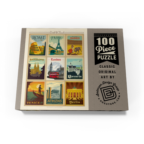 World Travel: Multi-Image Print - Edition 1, Vintage Poster 100 Jigsaw Puzzle box view1