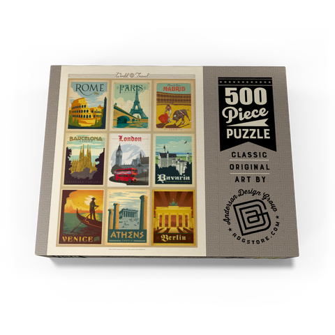 World Travel: Multi-Image Print - Edition 1, Vintage Poster 500 Jigsaw Puzzle box view1