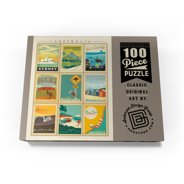 Australia: Multi-Image Print, Vintage Poster 100 Jigsaw Puzzle box view1