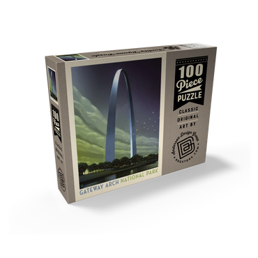 Gateway Arch National Park: Evening Glow, Vintage Poster 100 Jigsaw Puzzle box view1