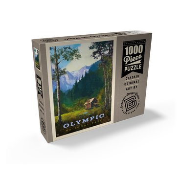 Olympic National Park: Enchanted Valley Chalet, Vintage Poster 1000 Jigsaw Puzzle box view1