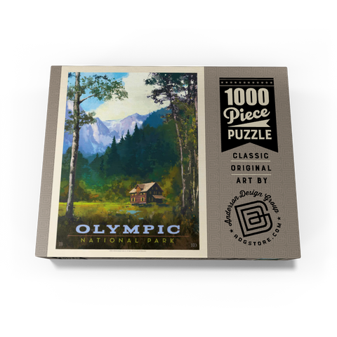 Olympic National Park: Enchanted Valley Chalet, Vintage Poster 1000 Jigsaw Puzzle box view1