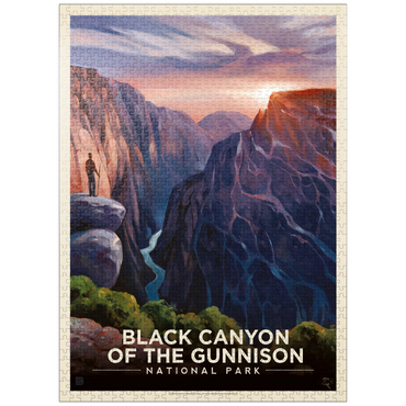 puzzleplate Black Canyon Of The Gunnison National Park: River View, Vintage Poster 1000 Jigsaw Puzzle