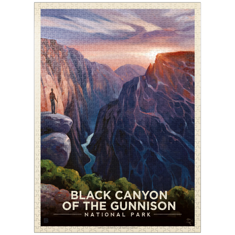 puzzleplate Black Canyon Of The Gunnison National Park: River View, Vintage Poster 1000 Jigsaw Puzzle
