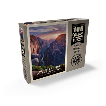 Black Canyon Of The Gunnison National Park: River View, Vintage Poster 100 Jigsaw Puzzle box view1