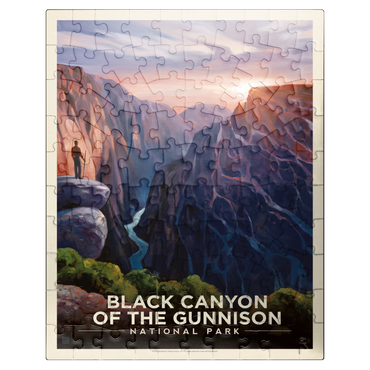 puzzleplate Black Canyon Of The Gunnison National Park: River View, Vintage Poster 100 Jigsaw Puzzle