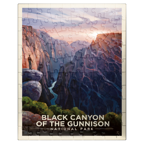 puzzleplate Black Canyon Of The Gunnison National Park: River View, Vintage Poster 100 Jigsaw Puzzle