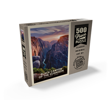 Black Canyon Of The Gunnison National Park: River View, Vintage Poster 500 Jigsaw Puzzle box view1
