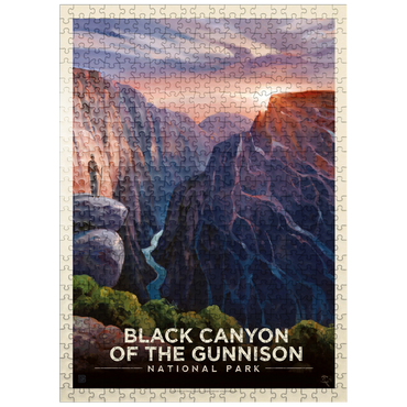 puzzleplate Black Canyon Of The Gunnison National Park: River View, Vintage Poster 500 Jigsaw Puzzle