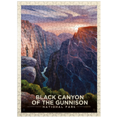puzzleplate Black Canyon Of The Gunnison National Park: River View, Vintage Poster 500 Jigsaw Puzzle