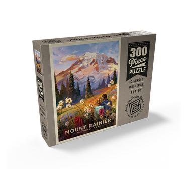 Mount Rainier National Park: Moment in the Meadow, Vintage Poster 300 Jigsaw Puzzle box view2