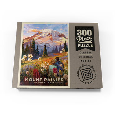 Mount Rainier National Park: Moment in the Meadow, Vintage Poster 300 Jigsaw Puzzle box view3