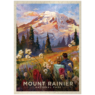 puzzleplate Mount Rainier National Park: Moment in the Meadow, Vintage Poster 300 Jigsaw Puzzle