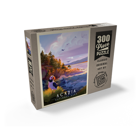 Acadia National Park: Puffin Paradise, Vintage Poster 300 Jigsaw Puzzle box view2