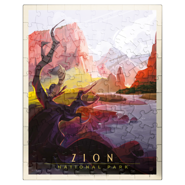 puzzleplate Zion National Park: Ringtail, Vintage Poster 100 Jigsaw Puzzle