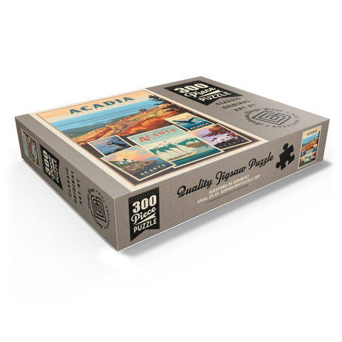 Acadia National Park: Collage Print, Vintage Poster 300 Jigsaw Puzzle box view1