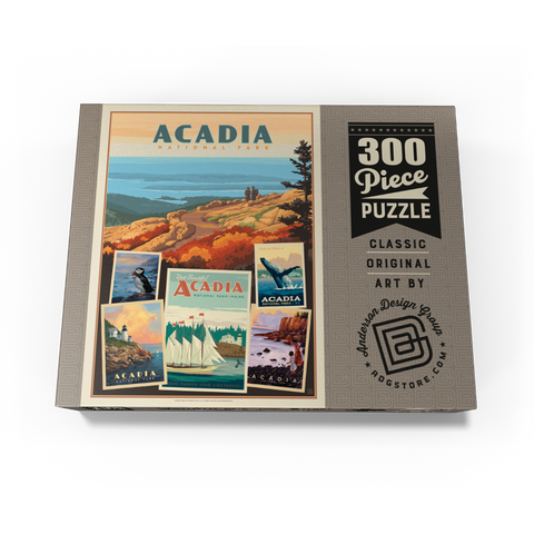 Acadia National Park: Collage Print, Vintage Poster 300 Jigsaw Puzzle box view3