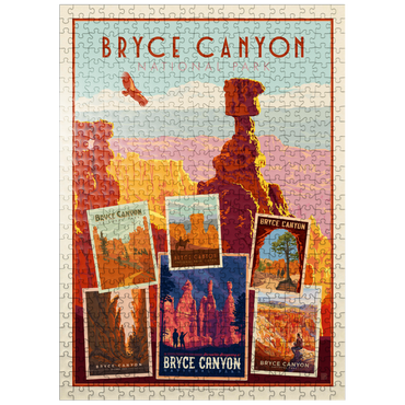 puzzleplate Bryce Canyon National Park: Collage Print, Vintage Poster 500 Jigsaw Puzzle