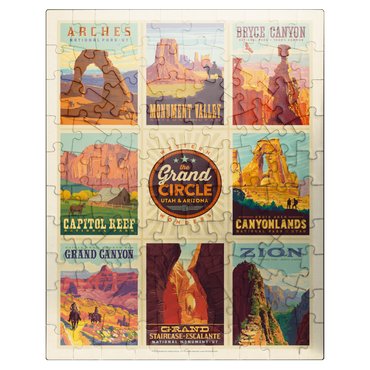 puzzleplate Grand Circle National Parks: Multi-Image Design, Vintage Poster 100 Jigsaw Puzzle