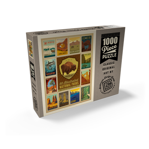 National Parks Collector Series - Edition 1, Vintage Poster 1000 Jigsaw Puzzle box view2