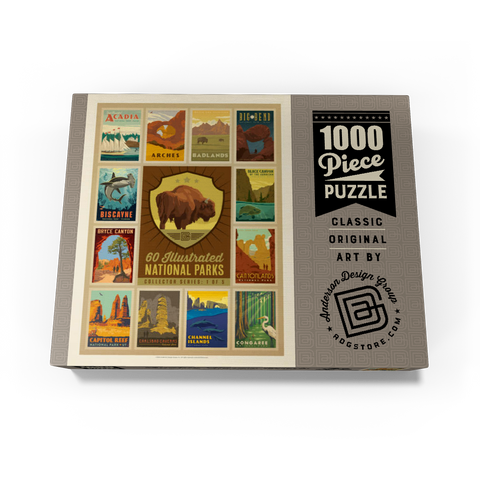 National Parks Collector Series - Edition 1, Vintage Poster 1000 Jigsaw Puzzle box view3
