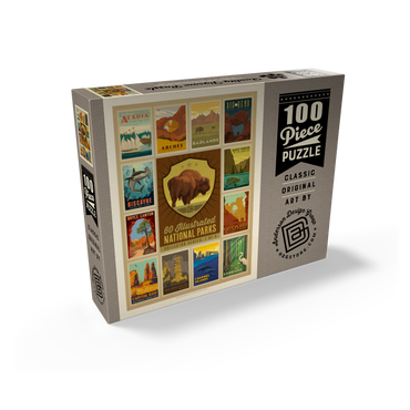 National Parks Collector Series - Edition 1, Vintage Poster 100 Jigsaw Puzzle box view2