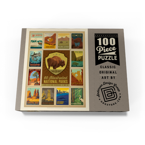National Parks Collector Series - Edition 1, Vintage Poster 100 Jigsaw Puzzle box view3