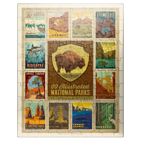 puzzleplate National Parks Collector Series - Edition 1, Vintage Poster 100 Jigsaw Puzzle