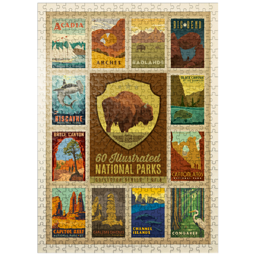 puzzleplate National Parks Collector Series - Edition 1, Vintage Poster 500 Jigsaw Puzzle
