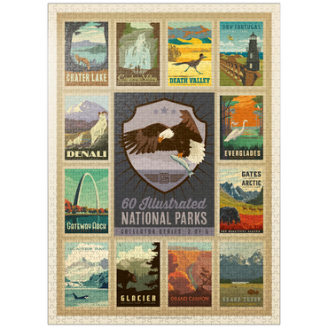 puzzleplate National Parks Collector Series - Edition 2, Vintage Poster 1000 Jigsaw Puzzle